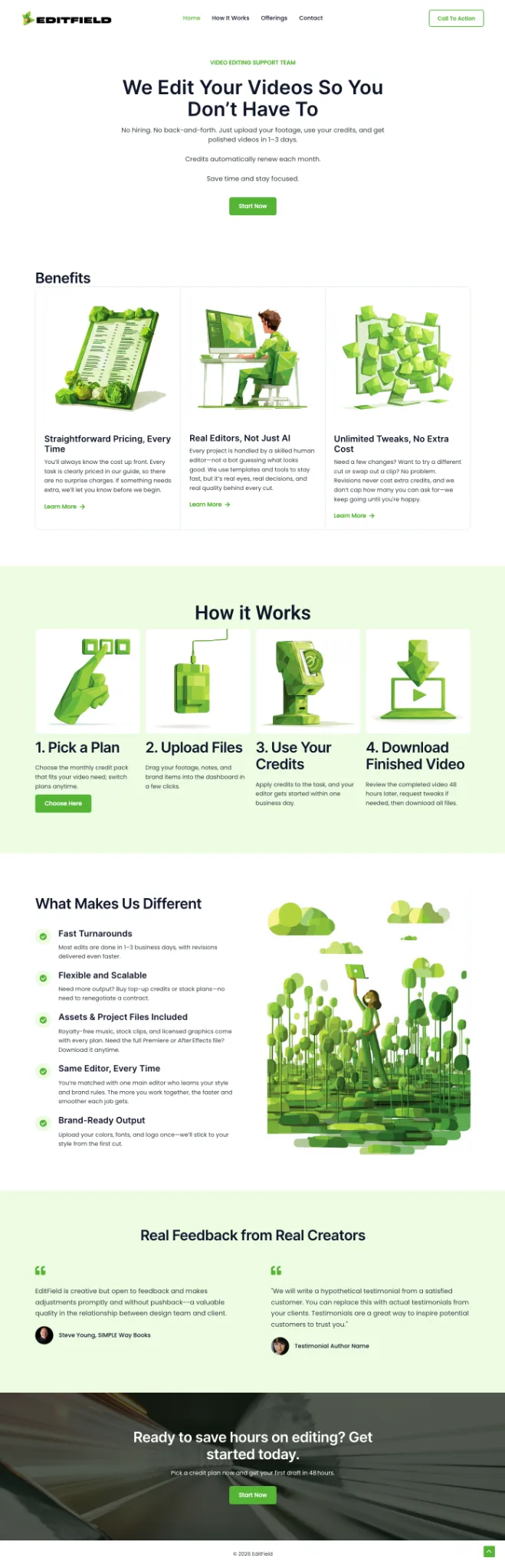 EditField video editing service website